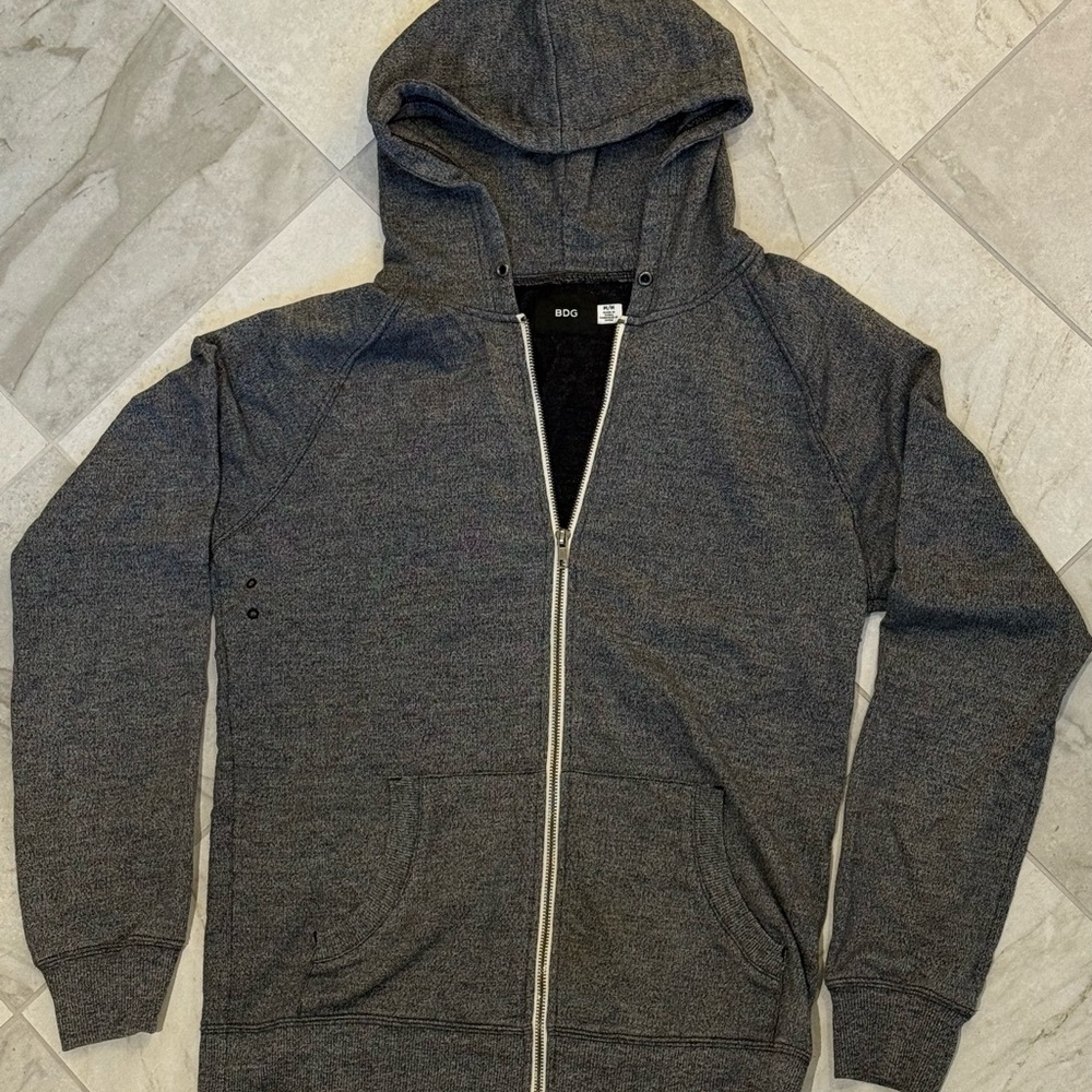 BDG Charcoal Zip-Up Hoodie